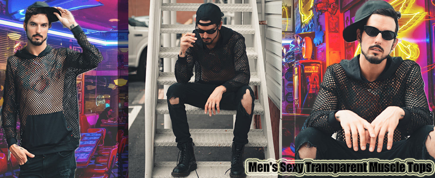 Mens Sexy Mesh Shirts