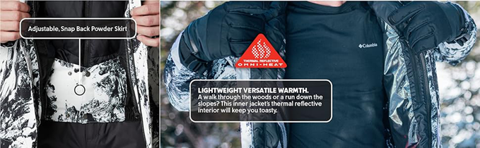 Men's snow coat with Omni-Heat technology