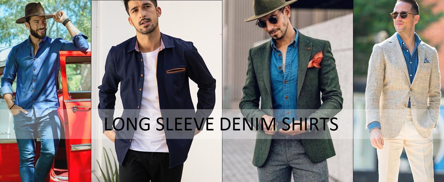 men denim shirts