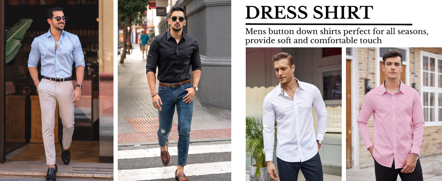 business shirts for men long sleeve dress shirts