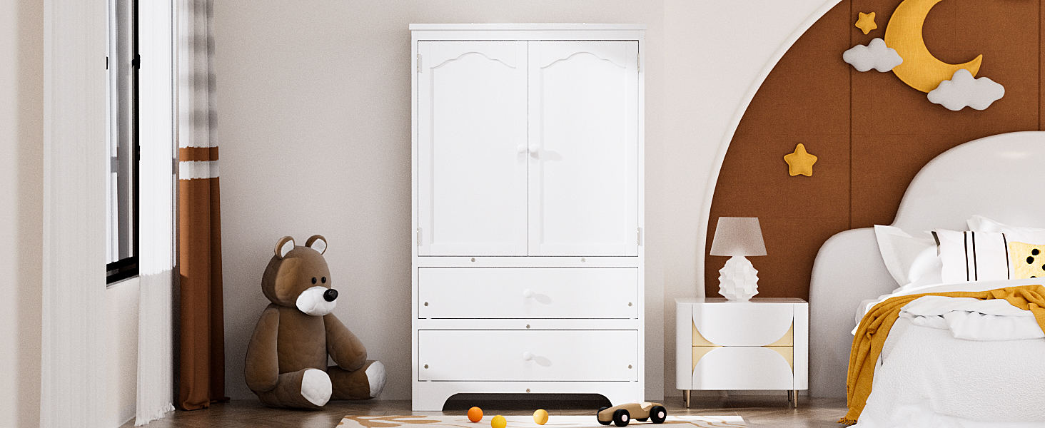 2 Door Kids Wardrobe