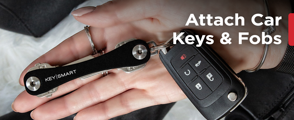 Attach Car Keys & fobs Keychain key holder.