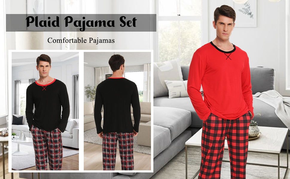 pajama set for mens pajama set pajama set long sleeve pjs set for men pj set adult christmas jammies