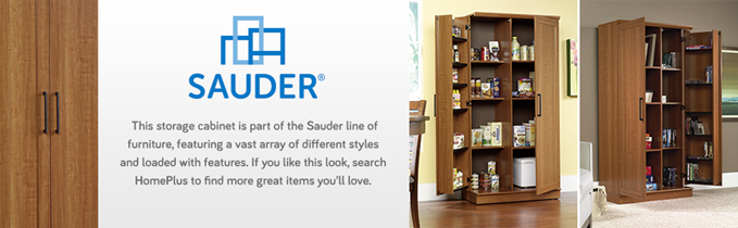 Sauder HomePlus Storage Cabinet in a Sienna Oak finish