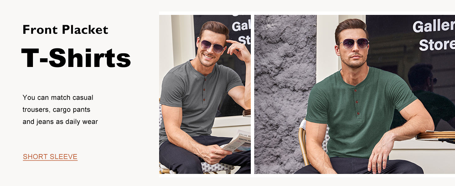 men's henley t shirts